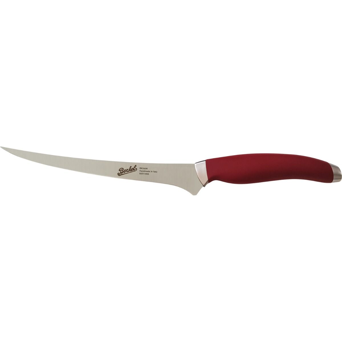 Fillet Knife 19 cm  Stainless Steel Berkel Teknica Handle Red Resin
